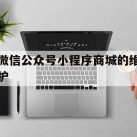 微信公众号小程序商城的维护(微信公众号小程序商城的维护费是多少)