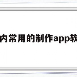 国内常用的制作app软件(国内常用的制作app软件有哪些)