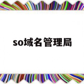 so域名管理局(管理局备案域名要多久)