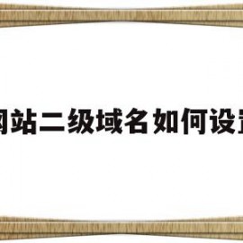 网站二级域名如何设置(网站二级域名如何设置密码)