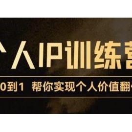 从0到1打造短视频个人IP训练营，精准强吸粉+人设塑造+主页搭建+快速起号