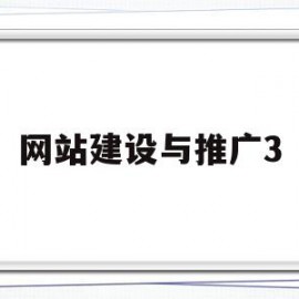 网站建设与推广3(网站建设与推广实训的意义)