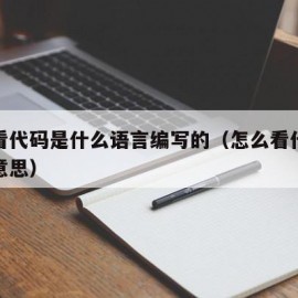 怎么看代码是什么语言编写的（怎么看代码是什么意思）