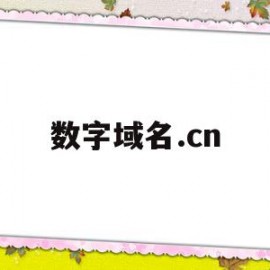 数字域名.cn(数字域名的价值如何)