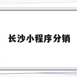 长沙小程序分销(长沙小程序分销平台)