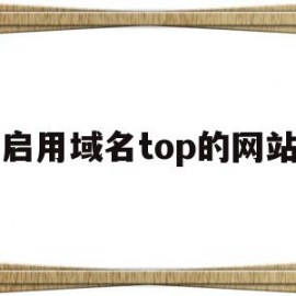 启用域名top的网站(启用域名top的网站有哪些)