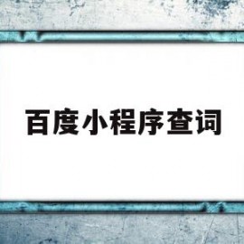 百度小程序查词(百度知道小程序怎么采纳)