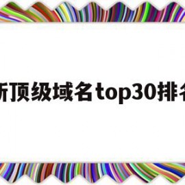 新顶级域名top30排名(最新顶级域名)