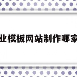 关于专业模板网站制作哪家好的信息