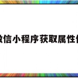 微信小程序获取属性值(微信小程序获取属性值怎么设置)