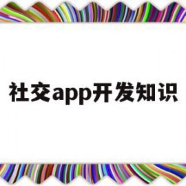 社交app开发知识(开发社交APP赚钱吗)