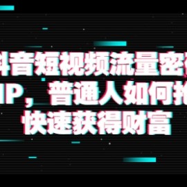 抖音短视频流量密码：打造强IP，普通人如何抢占红利，快速获得财富