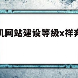 关于手机网站建设等级x祥奔科技的信息