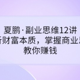 夏鹏·副业思维12讲，透析财富本质，掌握商业思维，教你赚钱