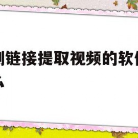 复制链接提取视频的软件叫什么(复制视频链接提取音频软件)