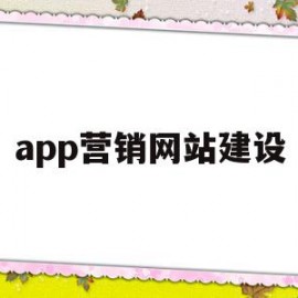 app营销网站建设(app营销网站建设价格)