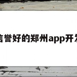 信誉好的郑州app开发(信誉好的郑州app开发商有哪些)