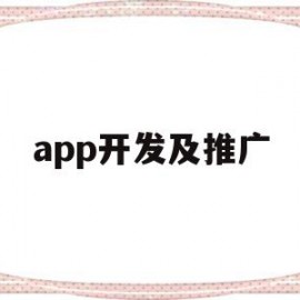 app开发及推广(app开发费用一般多少钱)