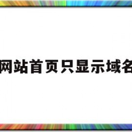 网站首页只显示域名(网站域名不存在怎么办)