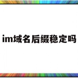 im域名后缀稳定吗(域名后缀ink是什么意思)