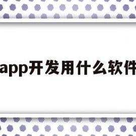 app开发用什么软件(app开发用什么软件做)