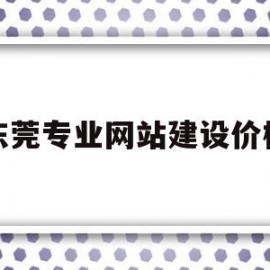 东莞专业网站建设价格(东莞网站建设一般多少钱)