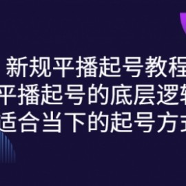 新规平播起号教程：平播起号的底层逻辑，适合当下的起号方式