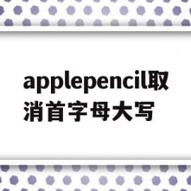 applepencil取消首字母大写(applepencil怎么删掉前面写的字)