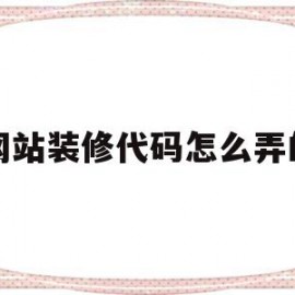 网站装修代码怎么弄的(网店装修代码用什么软件做的)