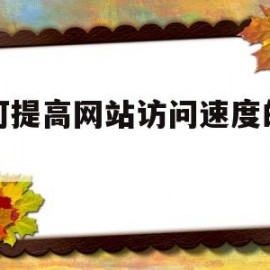 如何提高网站访问速度的文章(通过什么设置可以提高网页访问速率)