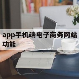 app手机端电子商务网站功能(app手机端电子商务网站功能有哪些)