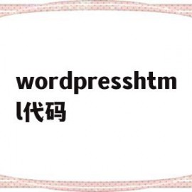 wordpresshtml代码(wordpress html5)