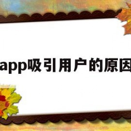 app吸引用户的原因(app如何吸引用户)