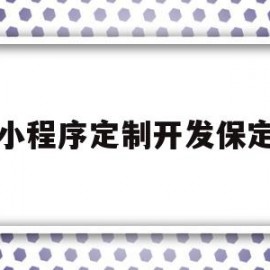 小程序定制开发保定(小程序定制公司排行十名)