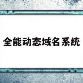 全能动态域名系统(全能动态域名系统包括)