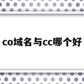 co域名与cc哪个好(域名后缀cc和net哪个好)