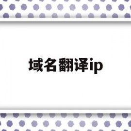 域名翻译ip(域名翻译成ip地址的过程叫什么)