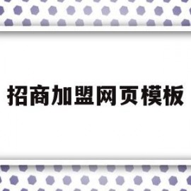 招商加盟网页模板(招商加盟网页模板下载)