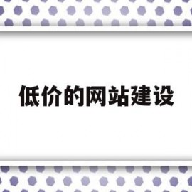 低价的网站建设(低价网站建设现状调查)