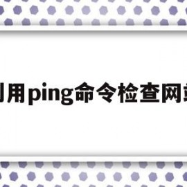 利用ping命令检查网站(如何利用ping命令检查网站连接是否正常)