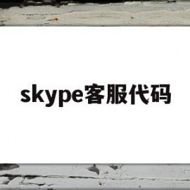 skype客服代码(skype代码是什么)