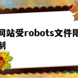 网站受robots文件限制(网站robots文件怎么优化)