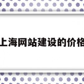 上海网站建设的价格(上海网站建设技术支持)