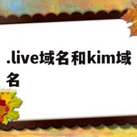 .live域名和kim域名的简单介绍