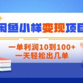 【信息差小项目】闲鱼小样变现项目，一单利润10到100+，一天轻松出几单