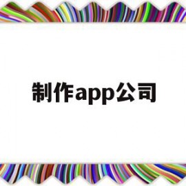 制作app公司(制作app开发公司)