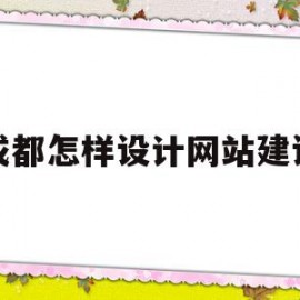 成都怎样设计网站建设(成都网站设计哪家公司好)