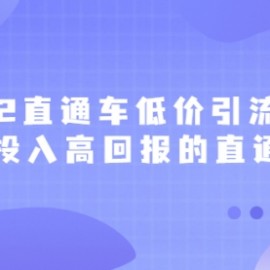 2022直通车低价引流玩法，教大家如何低投入高回报的直通车玩法