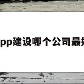 app建设哪个公司最好(app建设哪个公司最好做)