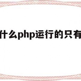 为什么php运行的只有代码(php为什么不能开发大型项目)